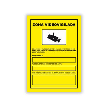 Señal Zona Videovigilada - La Tienda del Rotulista